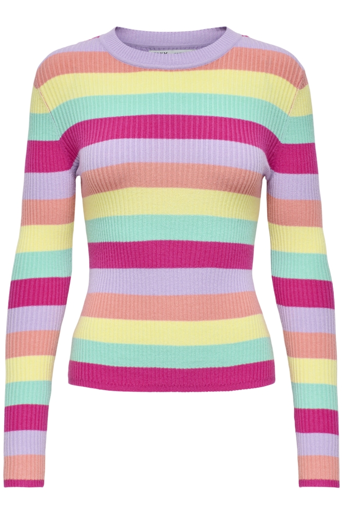 ONLLOUISA L/S PULLOVER KNT NCA 15344579 LAVENDULA/W CORAL H